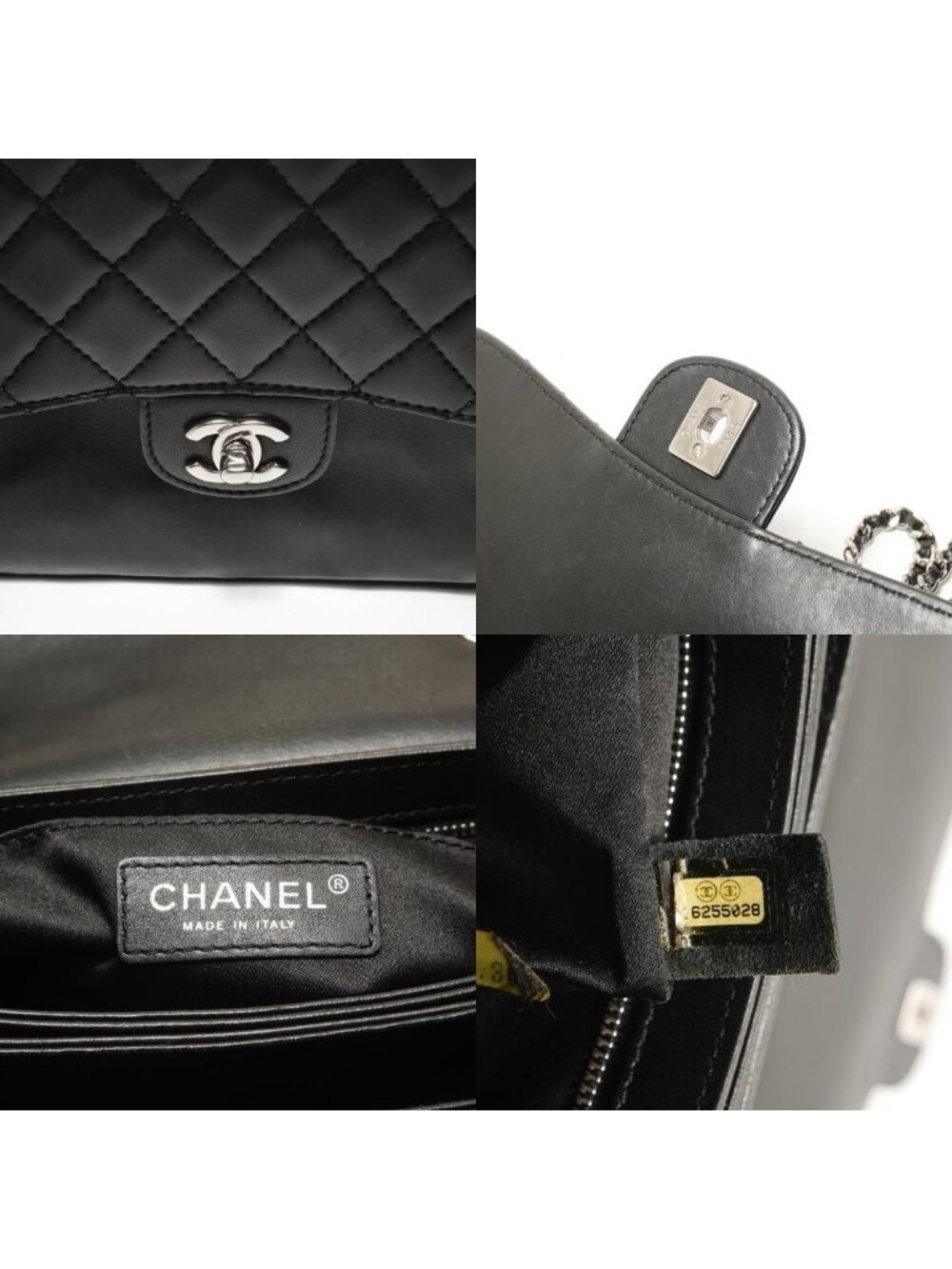 Chanel Shoulder Bag Lambskin Quilted Silver - Picture 9 of 10